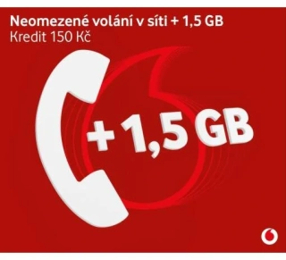 Vodafone SIM karta Volej s kreditem 150,- Kč