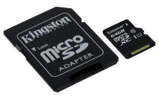 64GB microSDXC Kingston UHS-I U1 45R/ 10W
